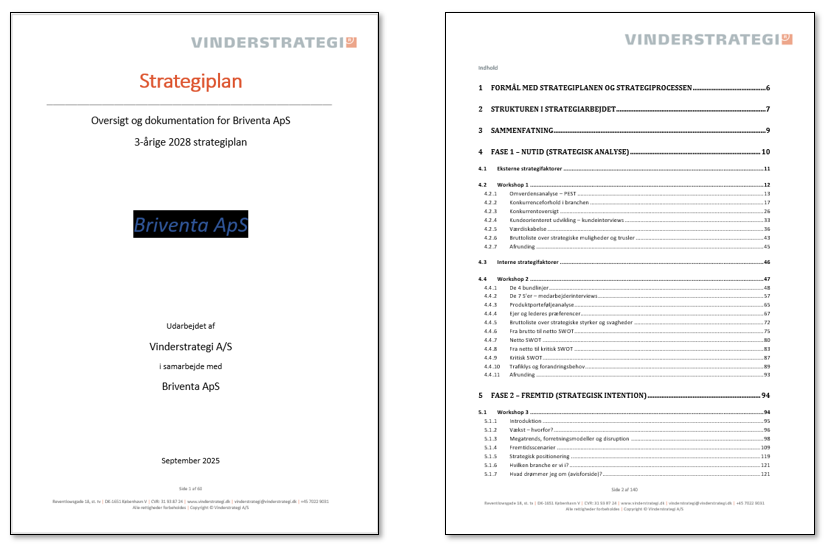 Eksempel på strategiplan